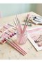 6Pcs Artist Paint Brush Set Watercolor Acrylic Gouache Synthetic Bristle Pink - 5