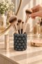 Bubble Patterned Decorative Makeup Brush Holder and Pen Holder - Modern Aesthetic Multi-Purpose Tabletop Organizer 9cm - 3