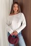 Women's Stone Embellished Star Detailed Boat Neck Long Sleeve Blouse - 3