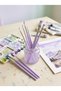 6Pcs Artist Brush Set Watercolor Acrylic Gouache Synthetic Bristle Purple - 5