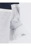 Gray Stand Collar Color Blocked Men's Sweatshirt - 4