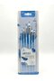 6Pcs Artist Brush Set Watercolor Acrylic Gouache Synthetic Bristle Blue