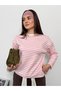 Modal Fabric Women's Striped Long Sleeve Blouse with Slit Detail - 5