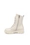 9658 Genuine Leather Ecru Zippered Casual Women's Boots - 3