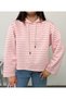Modal Fabric Women's Striped Hooded Sweatshirt - 4
