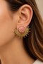 Vintage Design Gold Color Stone Women's Earrings