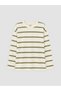 Beige Striped Boys' T-Shirt