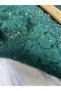 Green Sequin Lace Fabric - 4