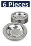 10 cm Authentic Patterned Stainless Steel Tea Plate, Unbreakable Metal Tea Cup Coaster