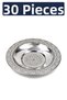 10 cm Authentic Patterned Stainless Steel Tea Plate, Unbreakable Metal Tea Cup Coaster - 6