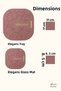 1 Trivet and 4 Coasters Set - Dried Rose - 6