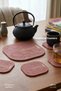 1 Trivet and 4 Coasters Set - Dried Rose - 2