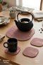 1 Trivet and 4 Coasters Set - Dried Rose