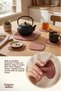 1 Trivet and 4 Coasters Set - Dried Rose - 4