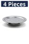 25 cm Footed Lenger Authentic Patterned Chrome Steel Kebap and Presentation Plate - 4