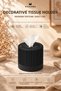 Decorative Cylinder Napkin Holder & Toilet Paper Box - Modern Vertical Striped Roll Napkin Holder - Black