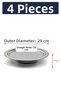 29 cm Footed Lenger Authentic Patterned Chrome Steel Kebap and Presentation Plate - 2