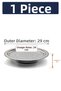 29 cm Footed Lenger Authentic Patterned Chrome Steel Kebap and Presentation Plate - 2