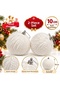 Christmas Tree Ornament White Tulle Ball 10 cm Set of 2 Luxury White Tulle Tree Decoration Ball - 4