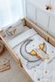 Montessori Duvet Cover and Fitted Sheet Set - Pure Baby Series - Duck Sleeping on the Moon - 3
