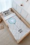 Montessori Duvet Cover and Fitted Sheet Set - Pure Baby Series - Blue Heart Balloon
