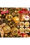 Christmas Tree Ornament Gold Gold Ball Set of 4 10 cm Different Patterned Pine Tree Ornament Luxury Gold Patterned Tree Decoration Ball