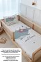 Single Duvet Cover and Fitted Sheet Set - Pure Baby Series - Whale and Child - 4