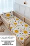 Single Duvet Cover and Fitted Sheet Set - for Baby Series - Smiling Pastel Sun - 4