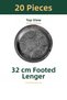 32 cm Footed Lenger Authentic Patterned Chrome Steel Kebap and Presentation Plate - 4