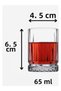 6-Piece Crystal Patterned Coffee Side Water Glass Luxury Delight Cup and Mini Presentation Cup Liquor Glass Shot Glass (6.5X4.5 cm) - 4