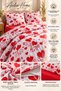 Double Size Heart Pattern Duvet Cover Set Solid Color with Flat Sheet 2Pcs Pillowcases Soft Texture Breathable Bedding Set - 4