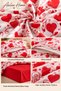 Double Size Heart Pattern Duvet Cover Set Solid Color with Flat Sheet 2Pcs Pillowcases Soft Texture Breathable Bedding Set - 6