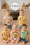 Little Explorer 5-Piece Baby Bib Set - Liquid-Proof, Cotton, Fun Animal Figured Bibs - 2