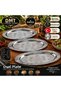 430 Quality Chrome Steel 3 Pcs Engraved Kayak Plate 35 cm – Alexander, Kebab, Pilaf and Salad Presentation Plate