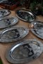 430 Quality Chrome Steel 6 Pcs Engraved Kayak Plate 35 cm – Alexander, Kebab, Pilaf and Salad Presentation Plate - 3
