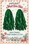 Green Glitter Ornament 2 Pieces Each 2 Meters Total 4 Meters 6.5 cm Christmas Tree Decoration - 2