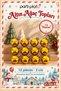 Gold Christmas Tree Decoration Ball 3 cm 12-Pack - 2