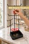 Metal Jewelry Stand Black Jewelry Organizer Necklace Earrings Bracelet and Ring Organizer Jewelry Organizer with Tray - 5