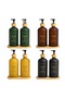 Set of 2 Pumped Liquid Soap Dispensers with Bamboo Plates for Kitchen and Bathroom Detergent Dispenser - 3