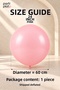 Big Size Pink Latex Balloon 24 Inch 60 cm 1 Piece Party Decoration - 2
