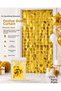 Metallic Gold Gingham Foil Door Curtain 100X200 cm Party Birthday Decoration Photo Background
