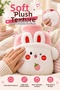 Set of 2 Plush Hot Water Bags with Rabbit and Frog Figures, Soft Cover, 26X17 Cm, Winter Warming Product! - 6