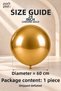 Large Size Chrome Gold Latex Balloon 24 Inch 60 cm 1 Piece Party Decoration - 2