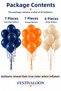 20-Piece Navy Blue Orange Sea Sand Balloon Set Birthday Party Balloon Bouquet Baby Shower Ornament Stylish Decoration Balloon - 3