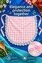 Lace Gingham Duck Fabric Kitchen and Serving Apron – Liquid-Proof, Stain-Resistant, Colorful, Suitable for Daily Use, for Dowry and Gifts - 3