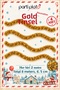 Gold Glitter Ornament 4 Pieces 2 Meters Total 8 m 6.5 cm Christmas Tree Decoration - 2