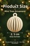 Set of 10 Mini Christmas Tree Ornaments Mixed Color 2.5 cm New Year Christmas Decoration - 4