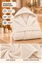 Hooded Unisex Rashell Bathrobe with Pockets, Soft Textured