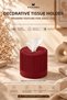 Decorative Napkin Holder & Toilet Paper Box - Compatible with Z-Fold Napkins and Roll Toilet Paper - Burgundy