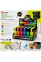 36 Neon Highlighter Pens - Comes with a Stand - 12 - Yellow - 6 - Orange - 6 - Pink - 6 - Blue - 6 - - 2
